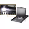 ATEN CL1308N LCD KVM konsolė su 8 prievadų KVM jungikliu - 19 inch LCD, PS/2 ir USB, VGA, 1280x1024, juoda, 1U montuojama į stelažą