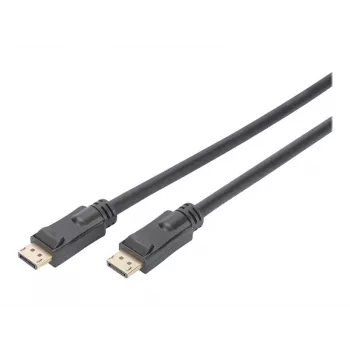 DIGITUS DisplayPort kabelis su stiprintuvu 4K 60Hz UHD DP/DP M/M Juodas 20m