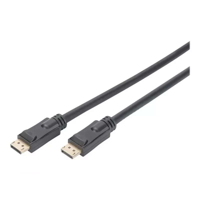 DIGITUS DisplayPort kabelis su stiprintuvu 4K 60Hz UHD DP/DP M/M Juodas 20m