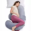 MOMCOZY PP006 F formos nėščiųjų pagalvė su Air Layer audiniu, pilka