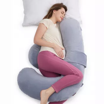 MOMCOZY PP006 F formos nėščiųjų pagalvė su Air Layer audiniu, pilka
