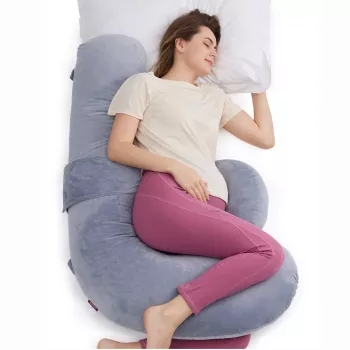 MOMCOZY PP006 F formos nėščiųjų pagalvė su Air Layer audiniu, pilka