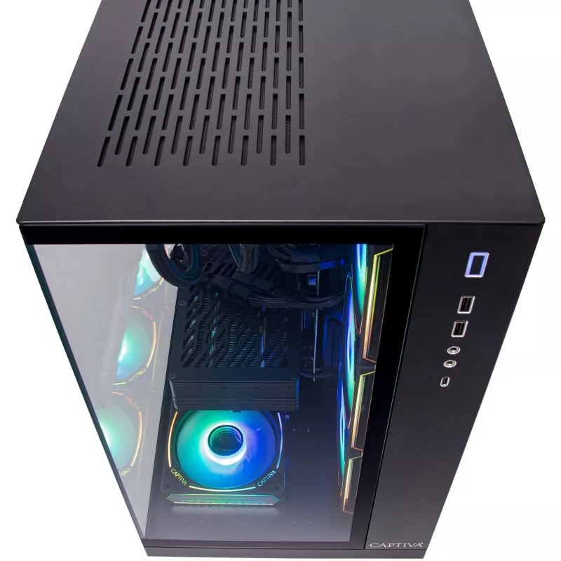 CAPTIVA Highend Gaming I89-020 stalinis kompiuteris (Intel Core i9-14900KF, 64 GB DDR5 RAM, 2 TB NVMe SSD, NVIDIA GeForce RTX 5080 16 GB GDDR7, Windows 11 Home)