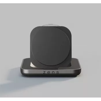 ZENS Nightstand Charger Pro 2 2-in-1 belaidis magnetinis įkroviklis Qi2 15W USB-C, skirtas iPhone ir Apple Watch