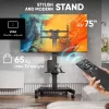 ONKRON TS1552E-B TV Mobile Stand for 43-75 inch Screens, Black