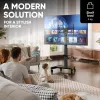 ONKRON TS1552E-B TV Mobile Stand for 43-75 inch Screens, Black