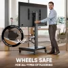 ONKRON TS1552E-B TV Mobile Stand for 43-75 inch Screens, Black