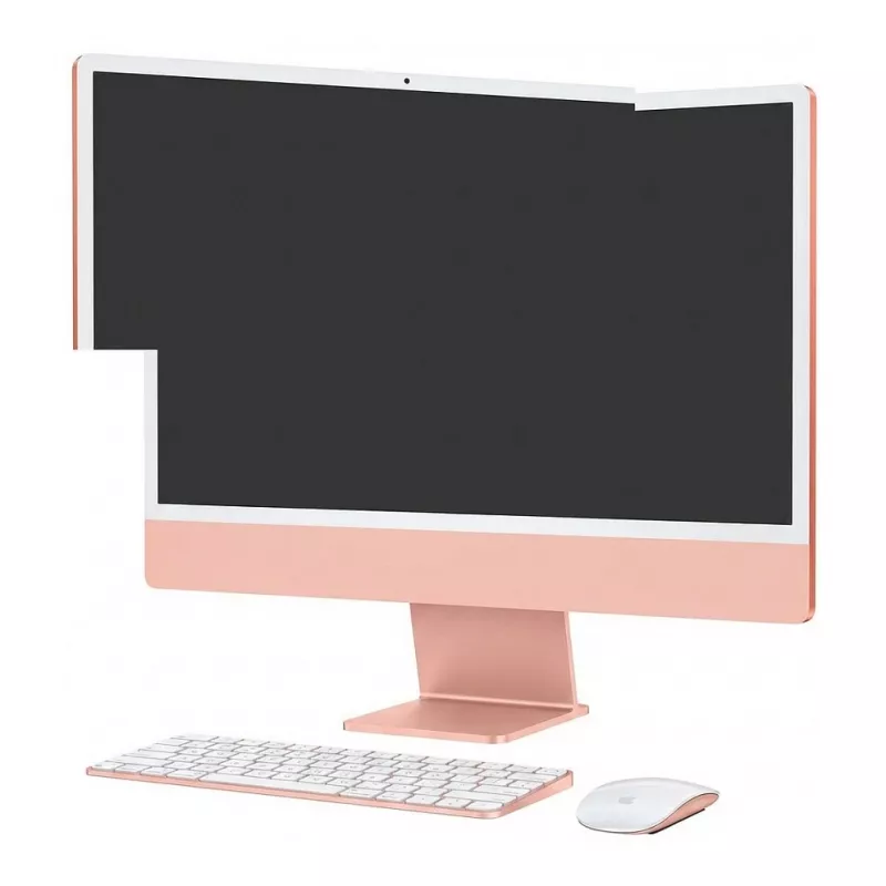 Apple iMac 24 colių 4.5K Retina ekranas M4 lustas 8 branduolių CPU 8 branduolių GPU 16 branduolių Neural Engine 16 GB RAM 256 GB SSD Standartinis stiklas Magic Keyboard vokiškas QWERTZ Magic Mouse oranžinė