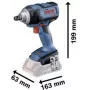 Bosch Professional GDS 18V-300 belaidis smūginis veržliaraktis 18 V, 300 Nm, 1/2 inch kvadratinis velenas, bešepetėlis, tik įrankis (06019D8200)