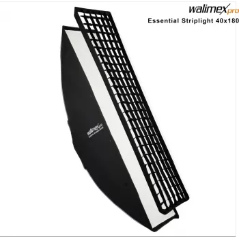 Walimex Pro Essential Striplight Softbox 40x180 cm su grotelėmis, Bowens adapteriu ir transportavimo krepšiu