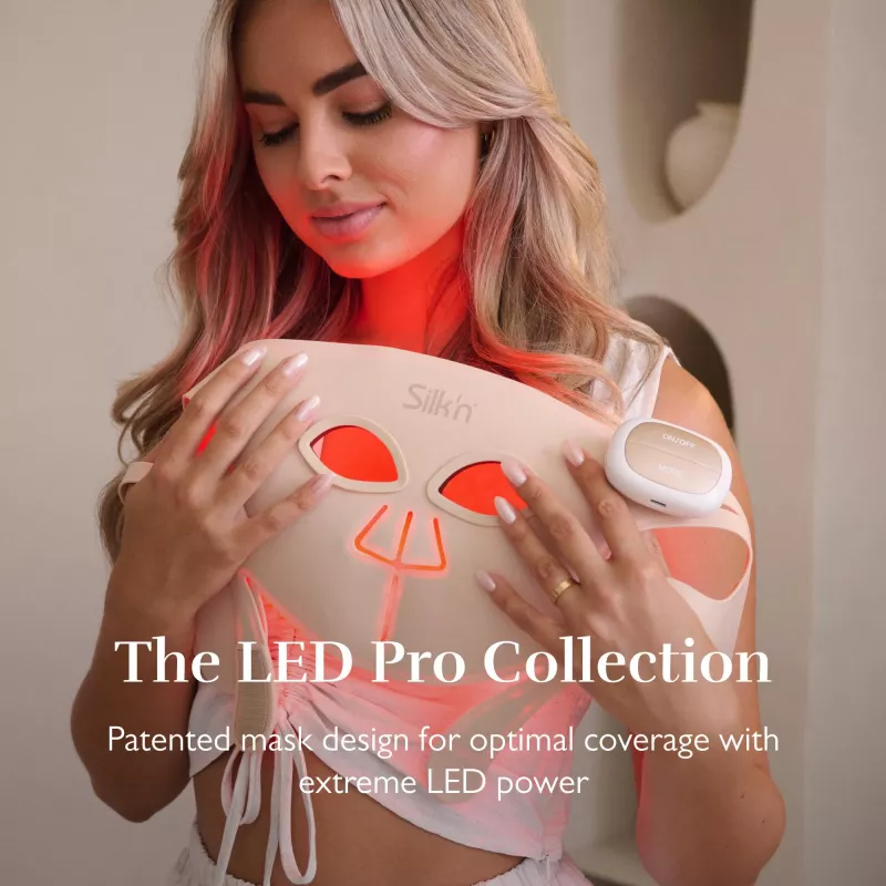 Silk'n LED Face Mask Pro FLMP1PE1001 – Anti-Aging ir spuogų LED šviesos terapijos kaukė