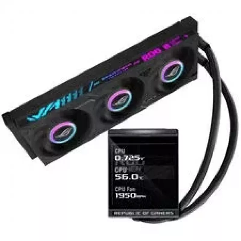 ASUS ROG Strix LC IV 360 ARGB LCD All-in-One Liquid CPU Cooler, 360mm, Black