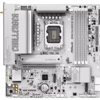 ASRock B860M Challenger WiFi White LGA1851 Micro-ATX DDR5 pagrindinė plokštė