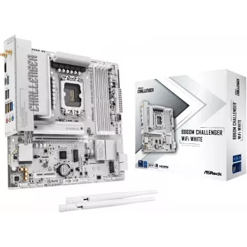 ASRock B860M Challenger WiFi White LGA1851 Micro-ATX DDR5 pagrindinė plokštė