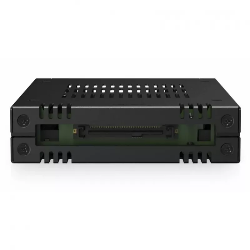 ICY DOCK ExpressCage MB741V4P-B 4-Bay 2.5 inch U.2/U.3 NVMe SSD Mobile Rack, skirtas dvigubam 5.25 inch lizdui, PCIe 4.0, OCuLink, karštas keitimas, juoda