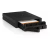ICY DOCK ExpressCage MB741V4P-B 4-Bay 2.5 inch U.2/U.3 NVMe SSD Mobile Rack, skirtas dvigubam 5.25 inch lizdui, PCIe 4.0, OCuLink, karštas keitimas, juoda