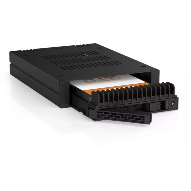 ICY DOCK ExpressCage MB741V4P-B 4-Bay 2.5 inch U.2/U.3 NVMe SSD Mobile Rack, skirtas dvigubam 5.25 inch lizdui, PCIe 4.0, OCuLink, karštas keitimas, juoda