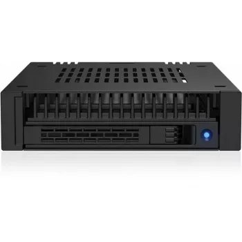 ICY DOCK ExpressCage MB741V4P-B 4-Bay 2.5 inch U.2/U.3 NVMe SSD Mobile Rack, skirtas dvigubam 5.25 inch lizdui, PCIe 4.0, OCuLink, karštas keitimas, juoda
