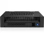 ICY DOCK ExpressCage MB741V4P-B 4-Bay 2.5 inch U.2/U.3 NVMe SSD Mobile Rack, skirtas dvigubam 5.25 inch lizdui, PCIe 4.0, OCuLink, karštas keitimas, juoda