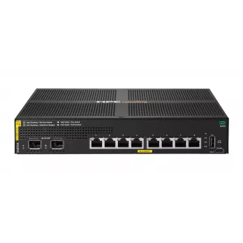 HPE Aruba Networking CX 6000 8 prievadų 10/100/1000 PoE+ 2 prievadų SFP 67W valdomas jungiklis