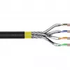DIGITUS CAT 7A S/FTP Data Cable - Direct Burial Cable, 50 m Ring, Simplex, PE