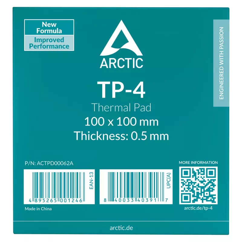 ARCTIC Thermal Pad 4 (ATP-4) 100x100mm 0.5mm Pilka