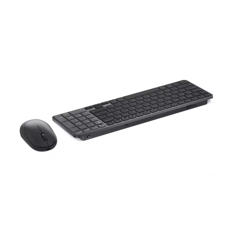 Dell Pro 7 Įkraunama kompaktiška klaviatūra ir pelė - KM746 - US International (QWERTY) - Titan Gray