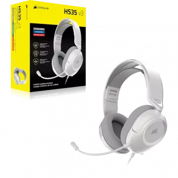 Corsair HS35 v3 Wired Gaming Headset White