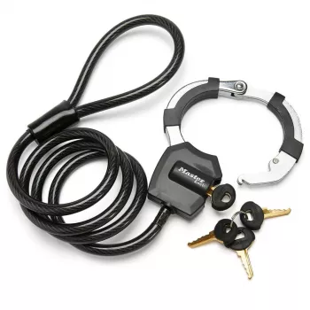 Master Lock Street Cuff rakto spyna su trosu - Juoda - 1000 mm - 8 mm
