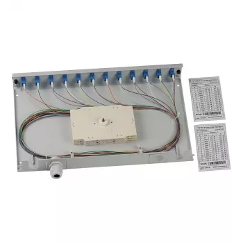 EFB Elektronik Splice Box LC OS2 Extendable 12 Pigtails Offset / 6 Duplex Couplers