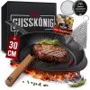 GUSSKÖNIG Pre-Seasoned Cast Iron Grill Pan 30 cm Square
