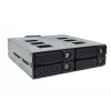 Jou Jye JJ-N-49SS-T 12G 4-Bay 2.5 inch SATA/SAS Hot-Swap Mobile Rack for 5.25 inch Bay - Black