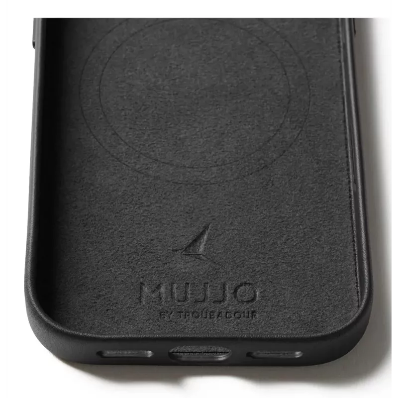 Mujjo odinis dėklas, skirtas iPhone 17 Pro su MagSafe (juodas)