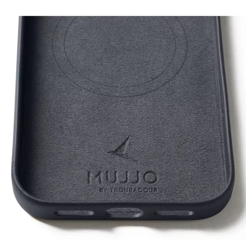 Mujjo odinis dėklas, skirtas iPhone 17 Pro Max su MagSafe (Bazaltas)