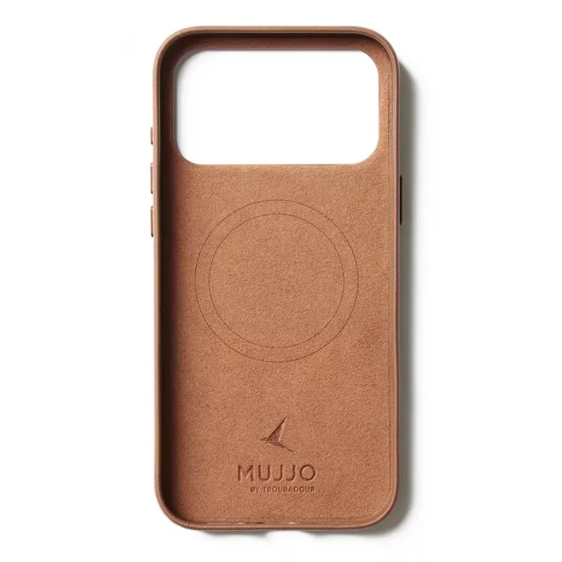 Mujjo Wallet Leather Case, skirta iPhone 17 Pro Max, suderinama su MagSafe, Tan