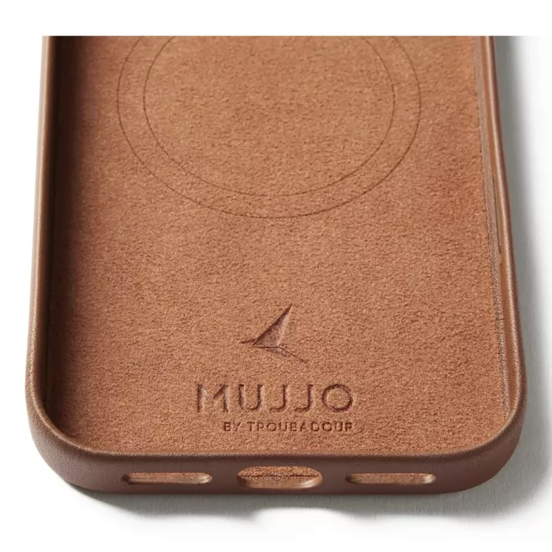 Mujjo Wallet Leather Case, skirta iPhone 17 Pro Max, suderinama su MagSafe, Tan