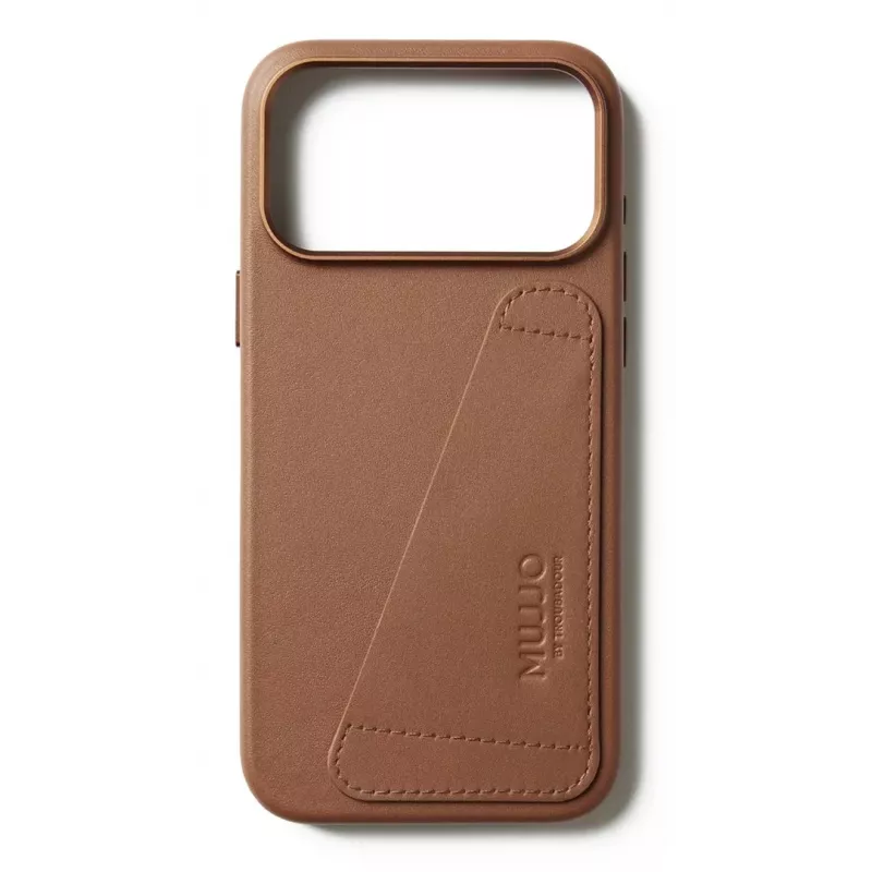 Mujjo Wallet Leather Case, skirta iPhone 17 Pro Max, suderinama su MagSafe, Tan