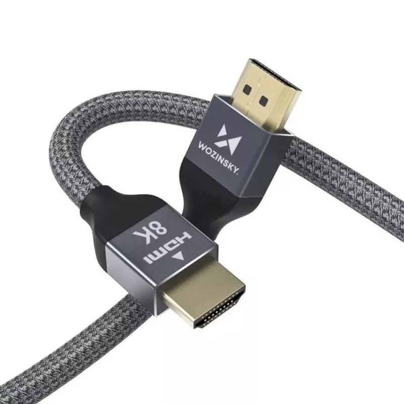 Wozinsky HDMI 2.1 laidas 8K 60Hz 48Gbps / 4K 120Hz / 2K 144Hz 2m sidabrinis (WHDMI-20)