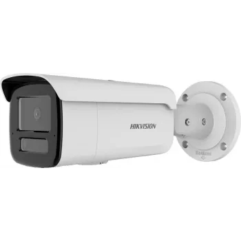 Hikvision DS-2CD2T63G2-LIS2U/S(L)(RB) 6MP AcuSense fiksuota kulkos formos tinklo kamera su 2,8 mm objektyvu, EXIR 2.0, įmontuotu mikrofonu, IP67