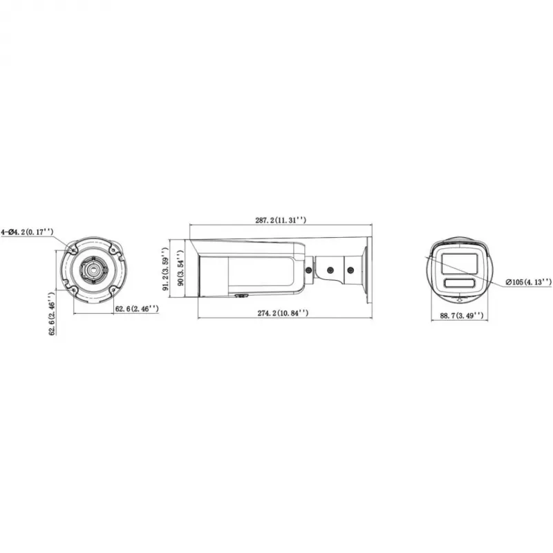 Hikvision DS-2CD2T46G3-4IZY(2.8/4mm)(BLACK) 4MP AcuSense IP kamera, motorizuotas varifokalinis, juoda
