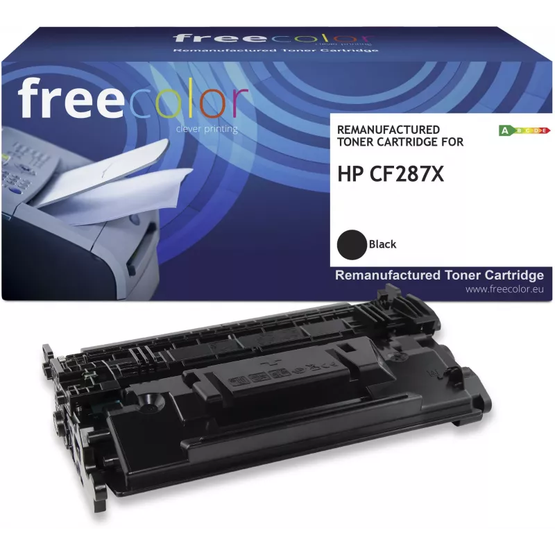 Freecolor Toner HP 87X CF287X Juodas Perdirbtas - Didelės išeigos - 18 000 puslapių