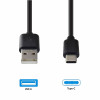 Emporia DATA-TC-GNG-B USB-A į USB-C laidas 1 m juodas