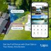 TP-LINK Tapo TC93D KIT V1 saulės energija varomas apsaugos kamerų rinkinys - 2K QHD pan/tilt Wi-Fi kamera su saulės baterija