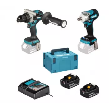MAKITA Kombinuotas rinkinys 18V DLX2590TJ (DHP492, DTW300) 2x5.0Ah