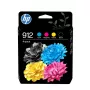 HP 912 Combo Pack - 4 vnt. - Juoda, Geltona
