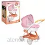 SMOBY Baby Nurse Stroller - Rožinė ir pilka lėlių vežimėlis vaikams nuo 18 mėn.