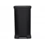 CURVER METALLIC WASTE BIN 50L WITH PEDAL /IML BLACK