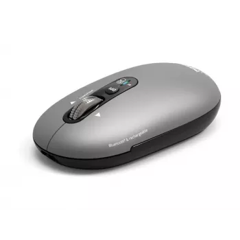 PORT Designs PORT Connect Professional PURE belaidė įkraunama pelė - Optinė - 4 mygtukai - 2,4 GHz, Bluetooth - USB imtuvas - Juoda