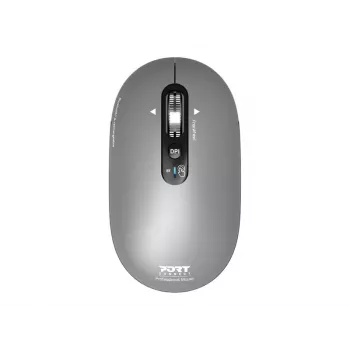 PORT Designs PORT Connect Professional PURE belaidė įkraunama pelė - Optinė - 4 mygtukai - 2,4 GHz, Bluetooth - USB imtuvas - Juoda