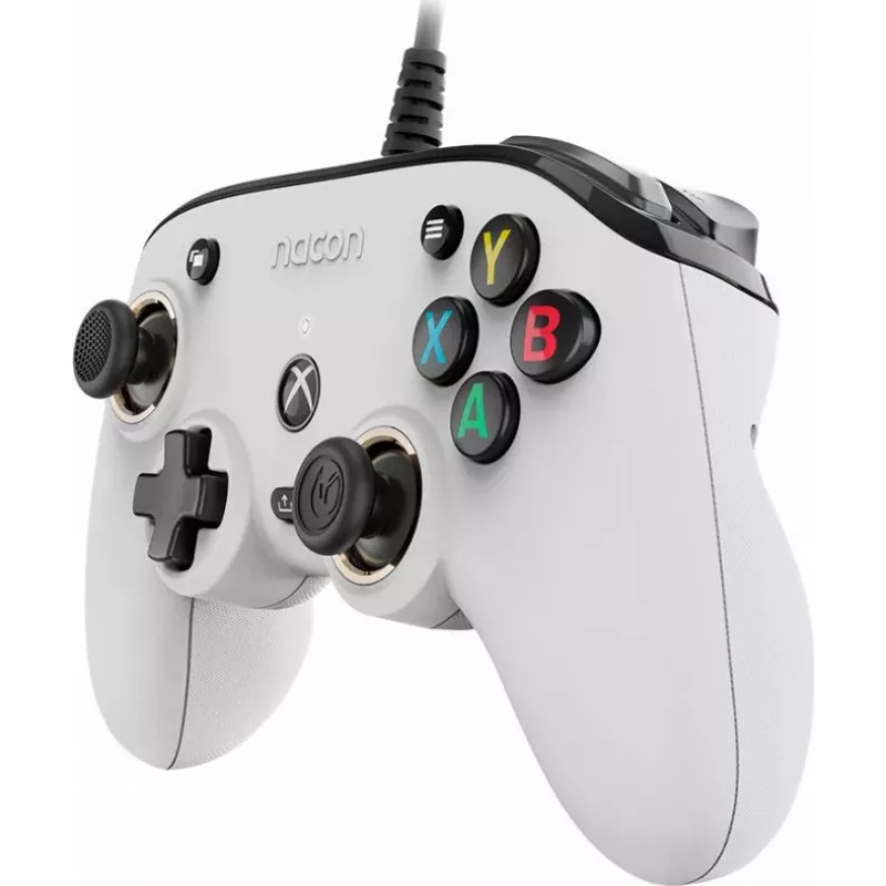 Nacon Compact Pro Wired Controller, skirtas Xbox Series X|S, Xbox One ir PC – baltas